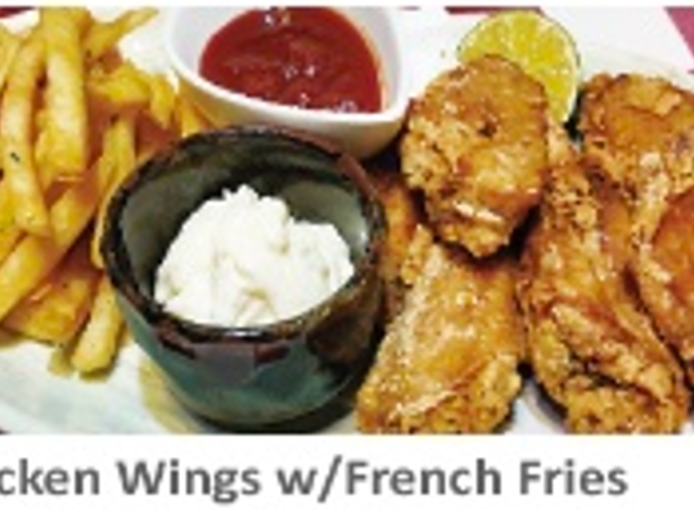 Coco Restaurant_Chicken Wings w/French Fries_menu_image