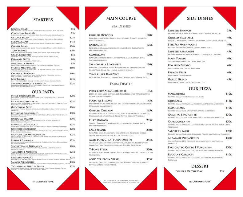 Gloriam Grills&Glamour Restaurant_menu_picture
