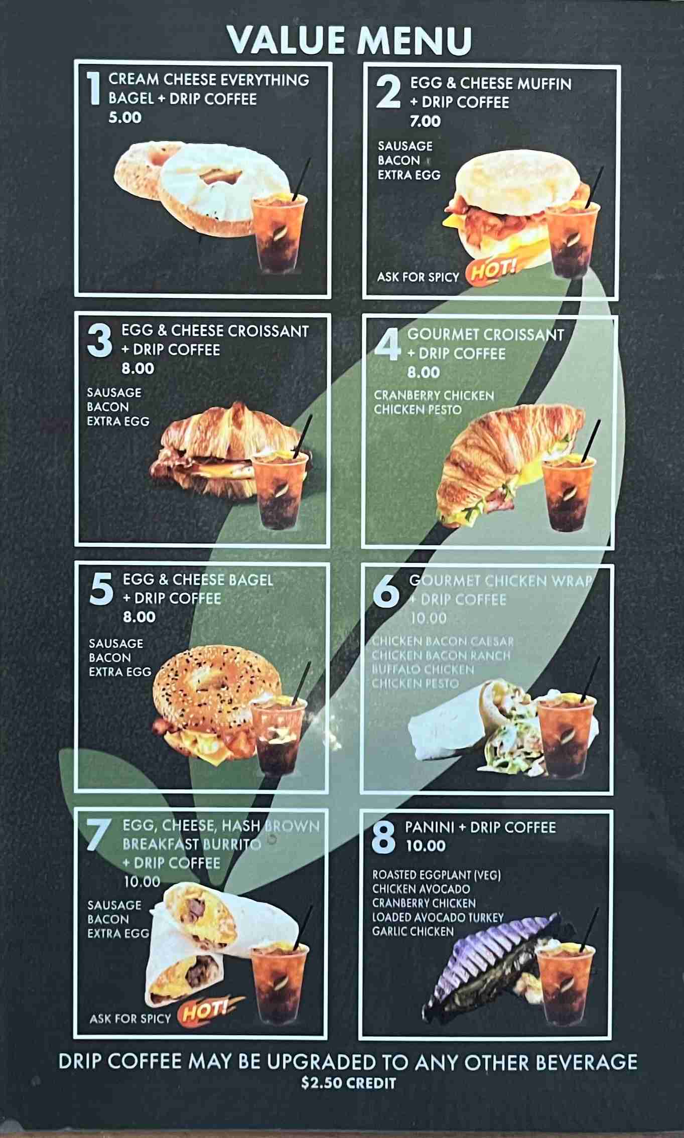 차 카페 비스트로 2호점(드라이브 스루)_메뉴판