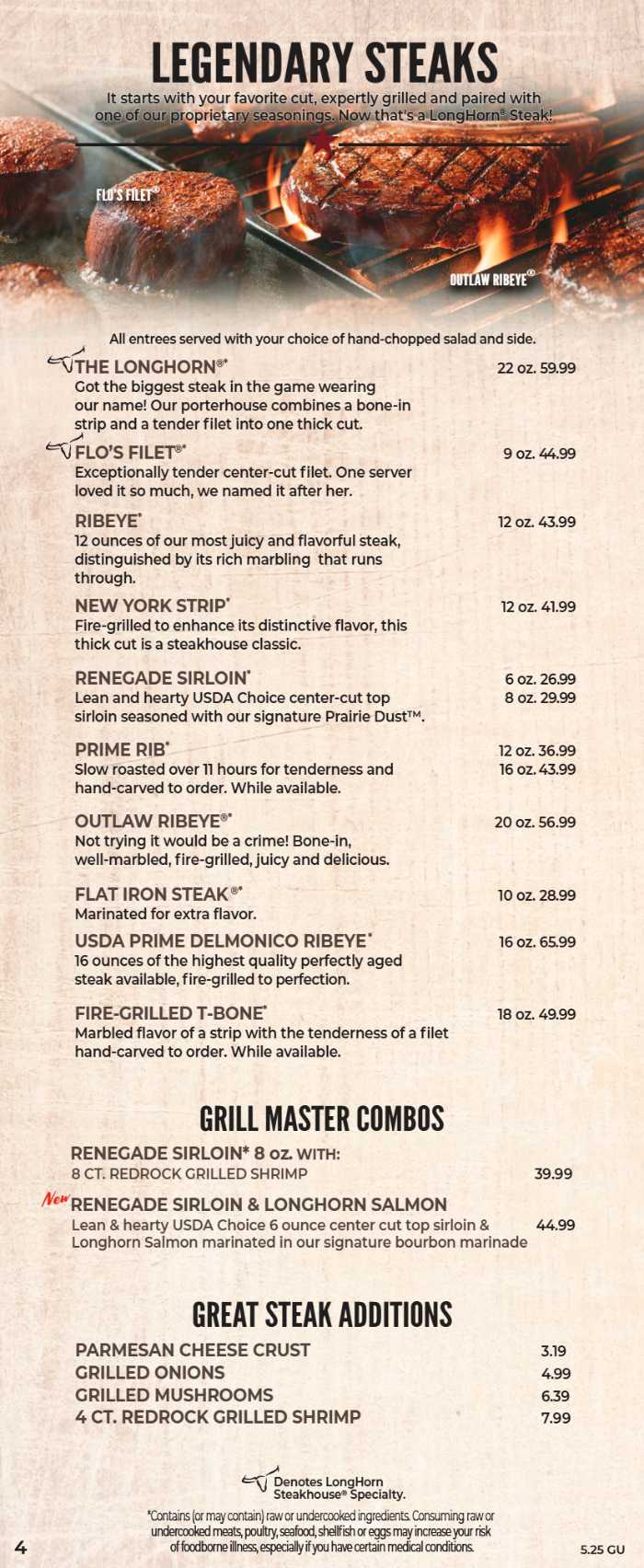 LongHorn Steakhouse_menu_picture