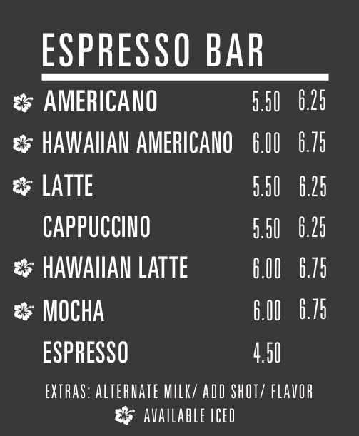 Honolulu Coffee(The Plaza)_menu_picture