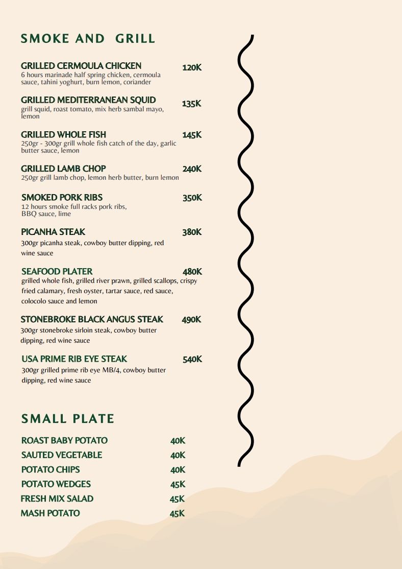 Urban Seaside Restaurant_menu_picture